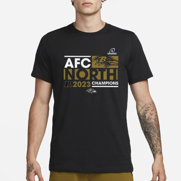 Ravens 2023 Afc North Division Champions T-Shirt3