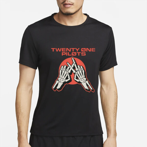 Twenty One Pilots Skeleton Hands T-Shirt2