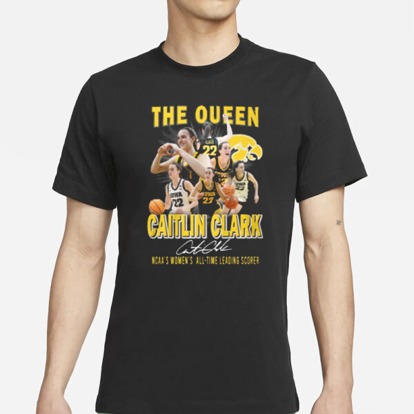 The Queen Caitlin Clark Ncaa’s Women’s All-Time Leading Scorer Shirts