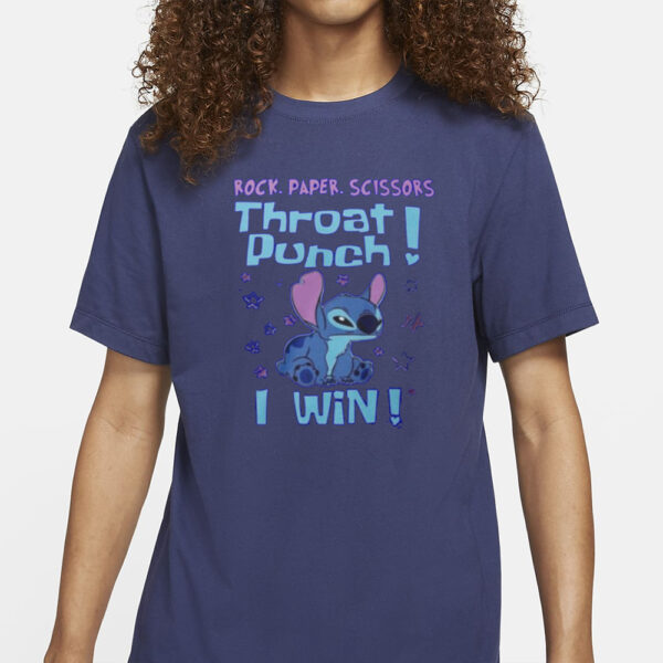 Angry Stitck Rock Paper Scissors Throat Punch I Win T-Shirt2