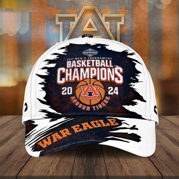 Auburn Sec Men’s Basketball Champions Tournament 2024 War Eagle Cap