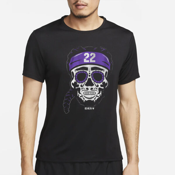 Derrick Henr Baltimore Sugar Skull T-Shirt4