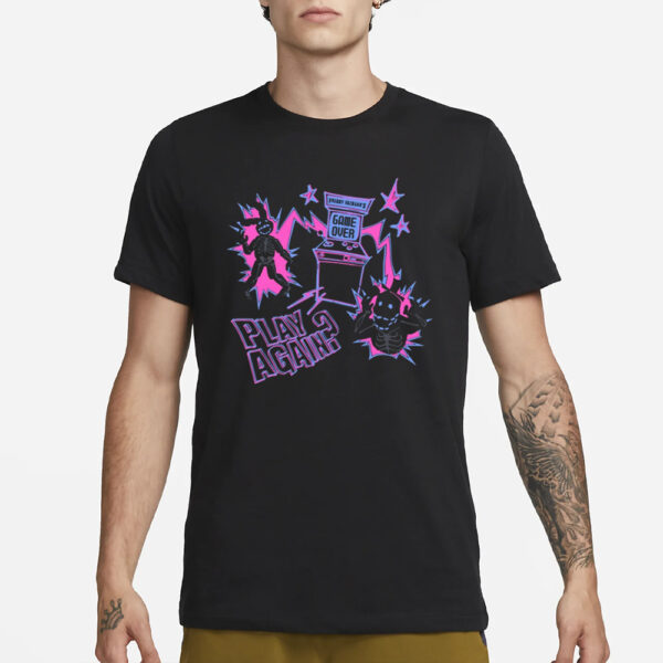 Freddy Fazbear'S Game Over Play Again T-Shirt3