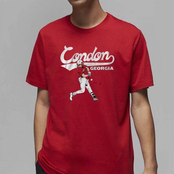 Georgia Baseball Charlie Condon Slugger Swing T-Shirt4