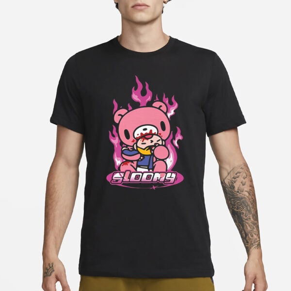 Gloomy Bear Y2K Pink Flame T-Shirt1