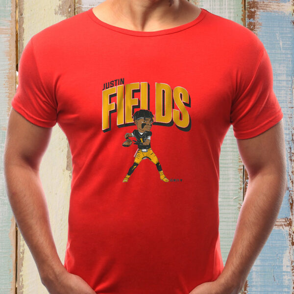 Justin Fields Pittsburgh Caricature T-Shirt