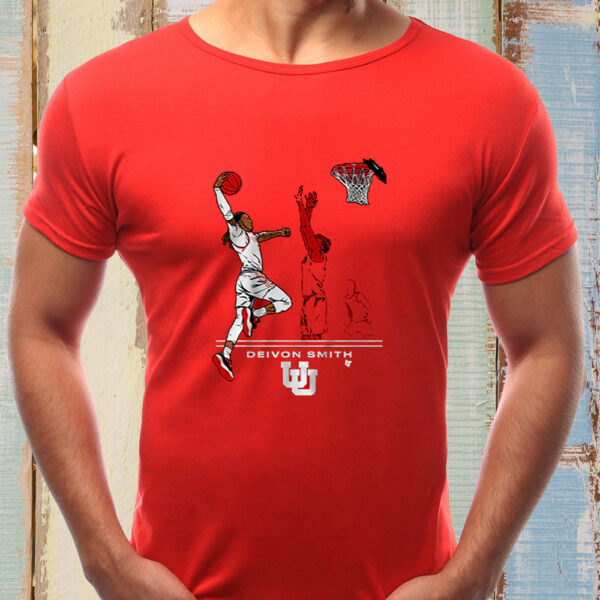 Utah Basketball Deivon Smith Superstar Pose T-Shirt