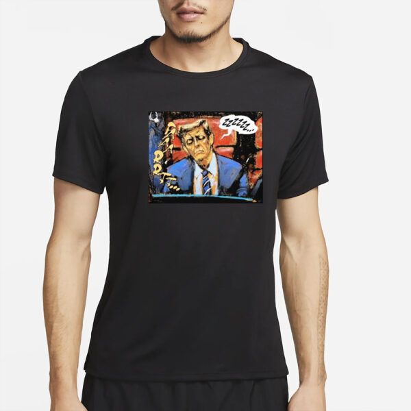 Donald Trump Sleeping Zzzzzz Faarrtt Draw T-Shirt4