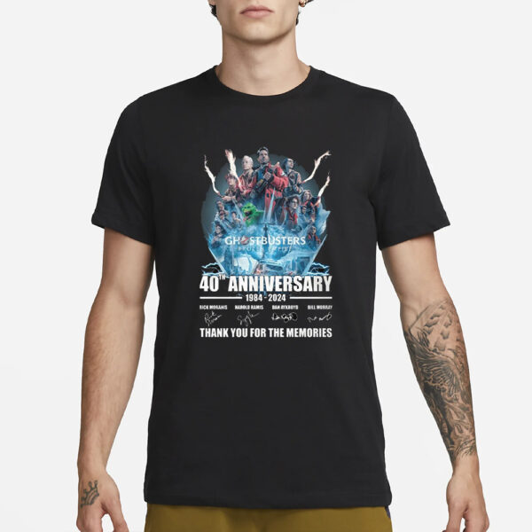 Ghostbusters Frozen Empire 40Th Anniversary 1984-2024 Thank You For The Memories T-Shirt43