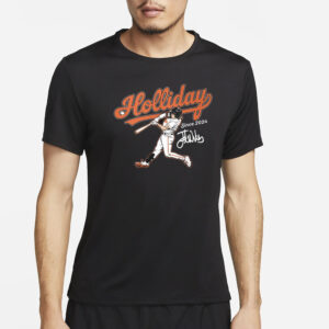 Jackson Holliday Orioles Baseball Slugger Swing T-Shirt2