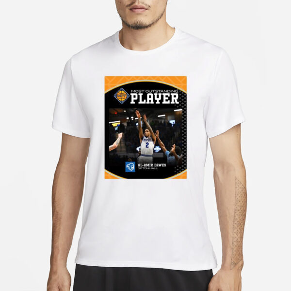 Most Outstanding Player Al Amir Dawes Seton Hall Nit Logo T-Shirt3