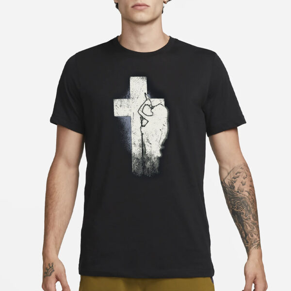 Nessabarrett Who Is She Crucifix Distressed T-Shirt1