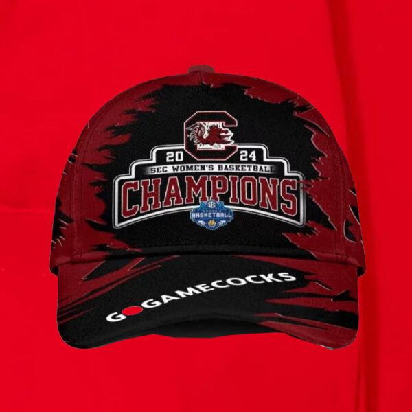 South Carolina Gamecocks 2024 Sec Women’s Basketball Champions Hat1