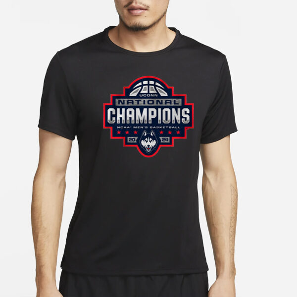 Uconn Men'S Basketball 2024 National Champions Logo T-Shirt2