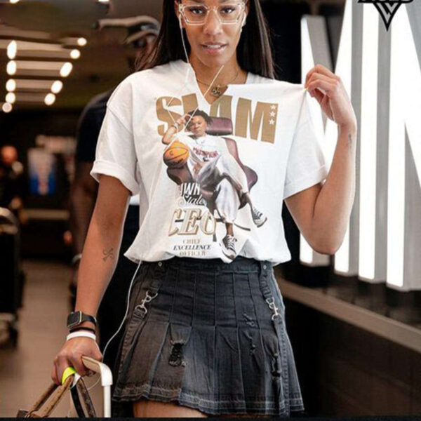 A’ja Wilson Dawn Staley’s Slam Cover T-Shirt1