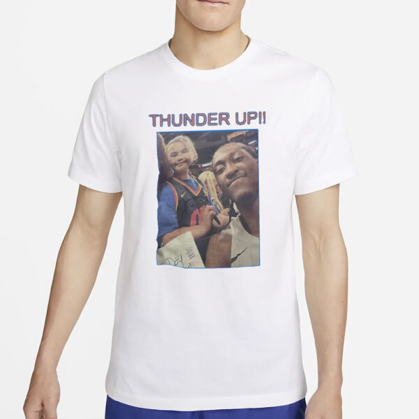 Okc Thunder Jalen Williams And Baby Girl Selfie Thunder Up T-Shirt45