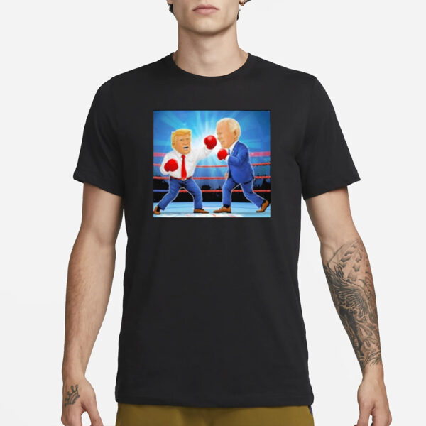 Trump Vs Biden Boxing Match President Election 2024 T-Shirt1