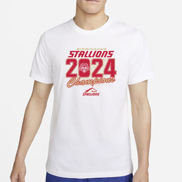 Birmingham Stallions 2024 Ufl Champions T-Shirt2