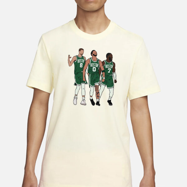 Bri Marie D Wearing Kristaps Porzingis, Jayson Tatum And Jaylen Brown Big 3 Boston T-Shirt1