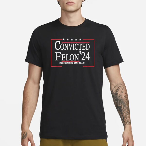 Convicted Felon 24 Make America Sane Again T-Shirt1