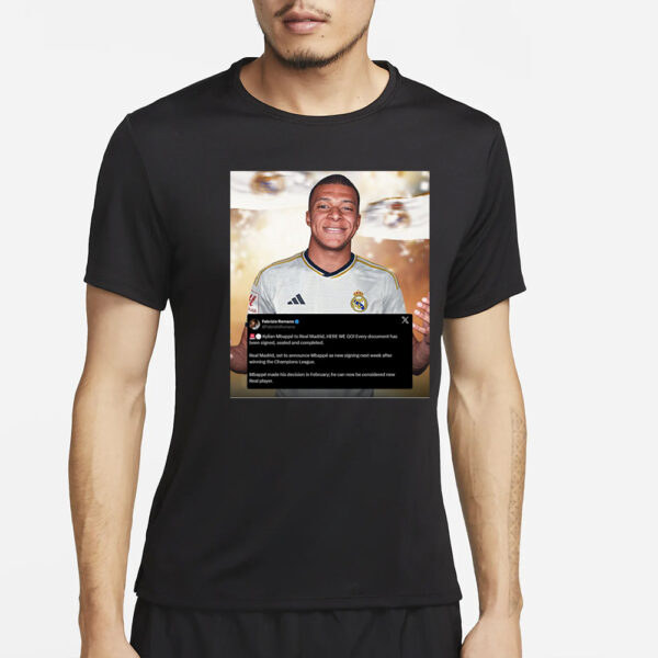 Fabrizio Romano If You'Re A Blancos Fan, Wear One Kylian Mbappé Real Madrid T-Shirt5