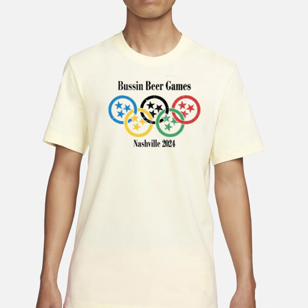 Jerry West Bussin Beer Games Nashville 2024 T-Shirt