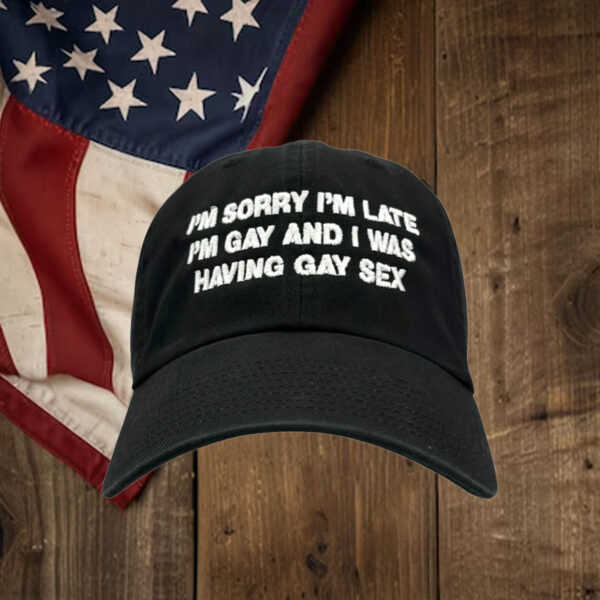 I'M Sorry I'M Late I'M Gay And I Was Having Gay Sex Hat.1