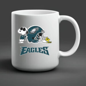 Snoopy Woodstock Philadelphia Eagles Helmet Mug 20242