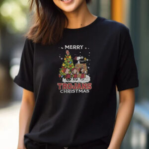 USC Trojans X Snoopy And Friends Merry Christmas 2024 T-Shirt