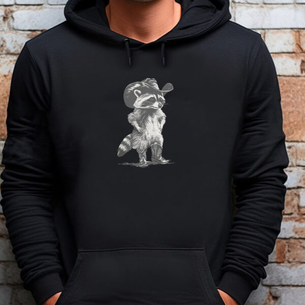 Western Raccoon Sweatshirt , T-Shirt , Hoodie , Long Sleeve T-Shirt , Retro Cowboy Racoon Graphic